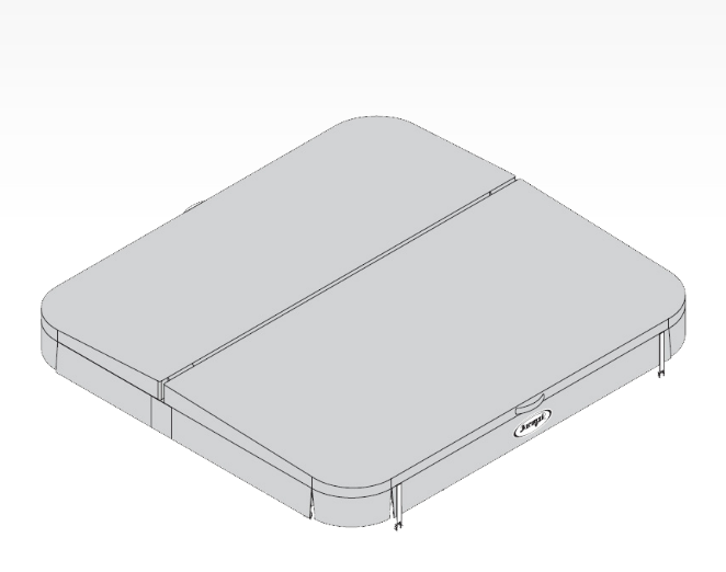 Крышка-чехол для Jacuzzi J-375 Silver Wood (размеры: 231*231 см) (рис.1)