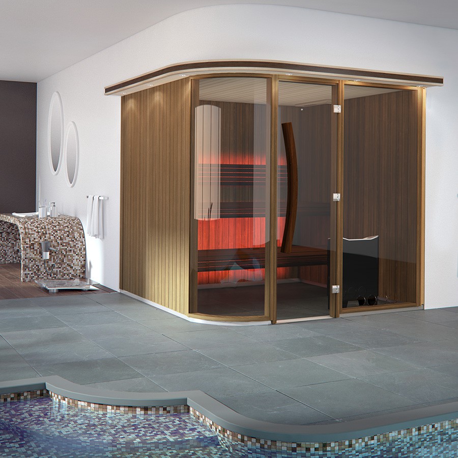 Сауна Tylo New Vision 250, установка в левый угол (рис.1)